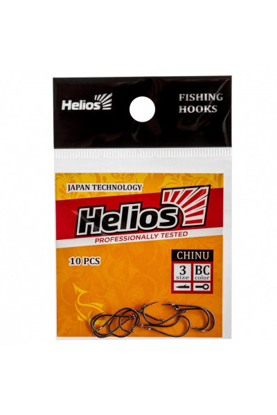 Крючок Helios Chinu с кольцом №3 цвет BC (10 шт) HS-CH-3 Крючок Helios Chinu с кольцом №3 цвет BC (10 шт) HS-CH-3