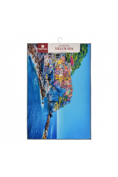 Коврик влаговпитывающий Vortex Velur Spa 60х90 см Средиземноморский берег 24295 Коврик влаговпитывающий Vortex Velur Spa 60х90 см Средиземноморский берег 24295