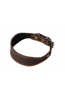 Ошейник кожаный для левретки, таксы Каскад на шею 25-32 см