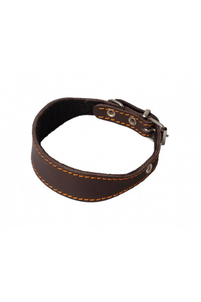 Ошейник кожаный для левретки, таксы Каскад на шею 25-32 см