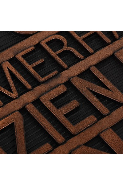 Коврик резиновый придверный Vortex Приветствие 45х75 см медь 24272 Коврик резиновый придверный Vortex Приветствие 45х75 см медь 24272