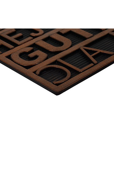 Коврик резиновый придверный Vortex Приветствие 45х75 см медь 24272 Коврик резиновый придверный Vortex Приветствие 45х75 см медь 24272