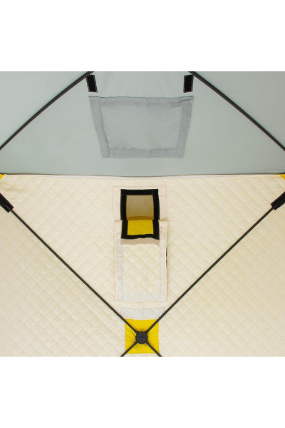 Палатка для зимней рыбалки Helios Куб трехслойная 1,5х1,5 (HS-ISCI-150YG) Палатка для зимней рыбалки Helios Куб трехслойная 1,5х1,5 (HS-ISCI-150YG)