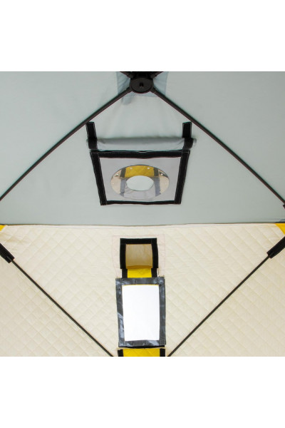 Палатка для зимней рыбалки Helios Куб трехслойная 1,5х1,5 (HS-ISCI-150YG) Палатка для зимней рыбалки Helios Куб трехслойная 1,5х1,5 (HS-ISCI-150YG)