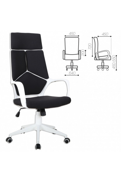 Кресло офисное Brabix Premium Prime EX-515 ткань, черно-белое 531812 Кресло офисное Brabix Premium Prime EX-515 ткань, черно-белое 531812
