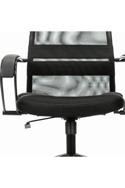 Кресло руководителя Brabix Premium Stalker EX-608 PL сетка/кожзам, черное 532090 Кресло руководителя Brabix Premium Stalker EX-608 PL сетка/кожзам, черное 532090