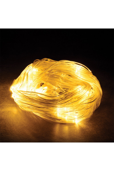 Уличная светодиодная гирлянда (желтый свет) Vegas Сеть 144 LED, 1,2х1,5 м, 24V 55034 Уличная светодиодная гирлянда (желтый свет) Vegas Сеть 144 LED, 1,2х1,5 м, 24V 55034