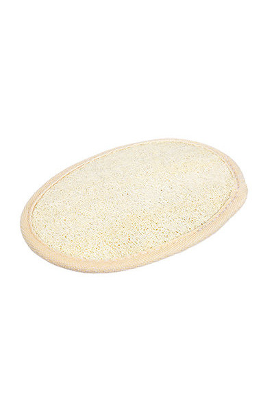 Мочалка из люфы Банные Штучки спонж овальный с хлопком 40001