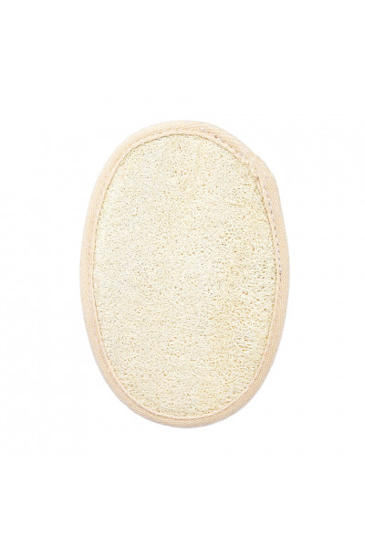 Мочалка из люфы Банные Штучки спонж овальный с хлопком 40001