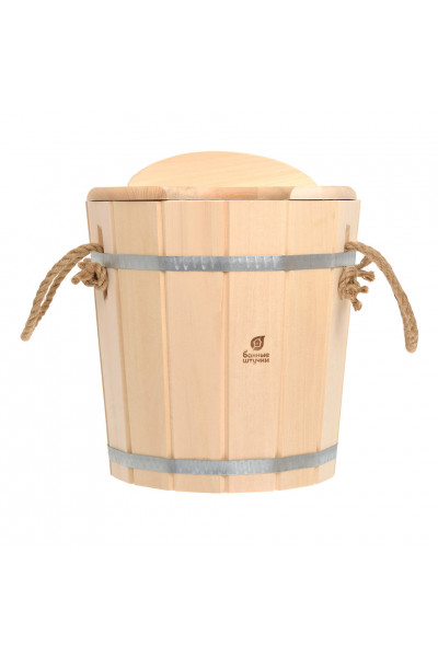 Запарник с крышкой Банные Штучки с пластиковой вставкой липа 12 л 3709 Запарник с крышкой Банные Штучки с пластиковой вставкой липа 12 л 3709