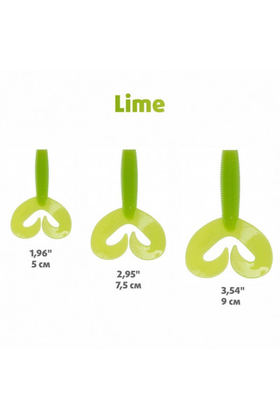 Твистер Helios Credo Double Tail 1,96/5 см, цвет Lime 10 шт HS-27-008 Твистер Helios Credo Double Tail 1,96/5 см, цвет Lime 10 шт HS-27-008