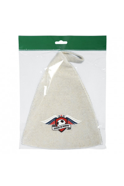 Шапка для бани Hot Pot Болею за наших (войлок) 41236 Шапка для бани Hot Pot Болею за наших (войлок) 41236