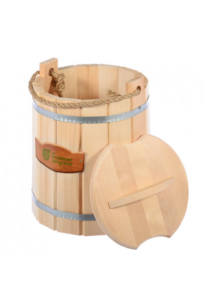 Ведро для бани с крышкой Банные Штучки липа 9 л 3594 Ведро для бани с крышкой Банные Штучки липа 9 л 3594