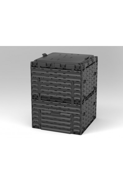 Компостер садовый 300л Piteco с крышкой K1130 чёрный