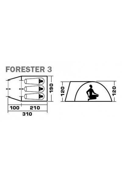 Палатка Jungle Camp Forester 3 (70855) Палатка Jungle Camp Forester 3 (70855)