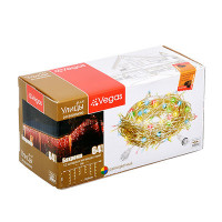 Уличная светодиодная гирлянда (мультиколор) Vegas Бахрома 64 LED, 12 нитей, 2х1 м, 24V 55092