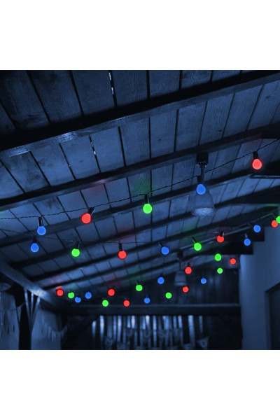 Уличная светодиодная гирлянда (мультиколор) Vegas Лампы 48 LED 2,4 м, 24V 55040 Уличная светодиодная гирлянда (мультиколор) Vegas Лампы 48 LED 2,4 м, 24V 55040