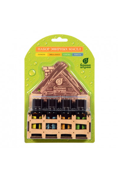 Набор эфирных масел Банные Штучки Банька 4х15 мл 33401 Набор эфирных масел Банные Штучки Банька 4х15 мл 33401