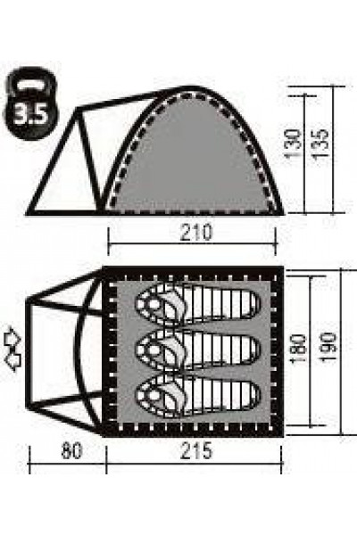 Палатка Indiana Ventura 3 Палатка Indiana Ventura 3