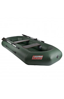 Лодка ПВХ с надувным дном Тонар Шкипер А260 (зеленая)