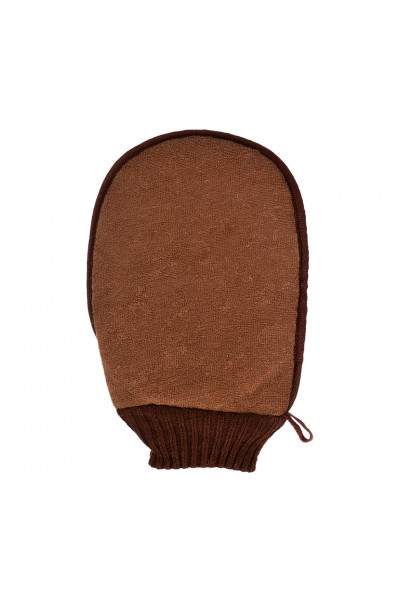 Мочалка из рами Банные Штучки варежка с хлопком с резинкой 40362