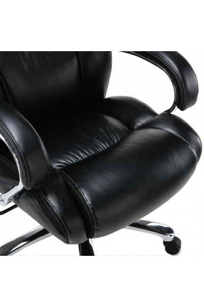 Кресло руководителя Brabix Premium Status HD-003 до 250 кг, кожа, черное 531821 Кресло руководителя Brabix Premium Status HD-003 до 250 кг, кожа, черное 531821