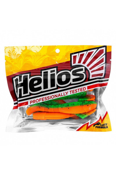 Виброхвост Helios Chubby 3,55/9 см, цвет Pepper Green & Orange 5 шт HS-4-018 Виброхвост Helios Chubby 3,55/9 см, цвет Pepper Green & Orange 5 шт HS-4-018