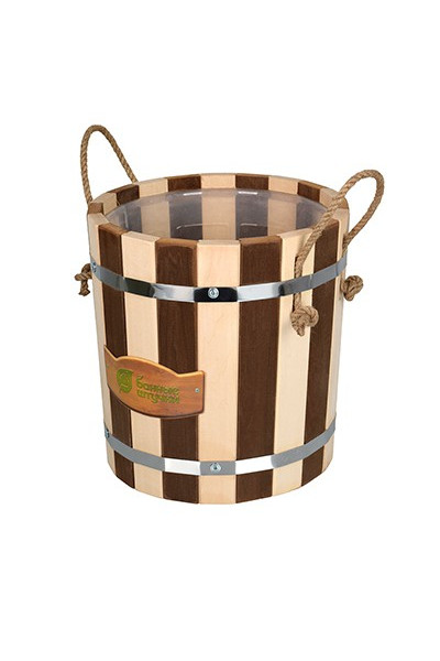 Запарник Банные Штучки Контраст с пластиковой вставкой, липа 9 л 31148 Запарник Банные Штучки Контраст с пластиковой вставкой, липа 9 л 31148