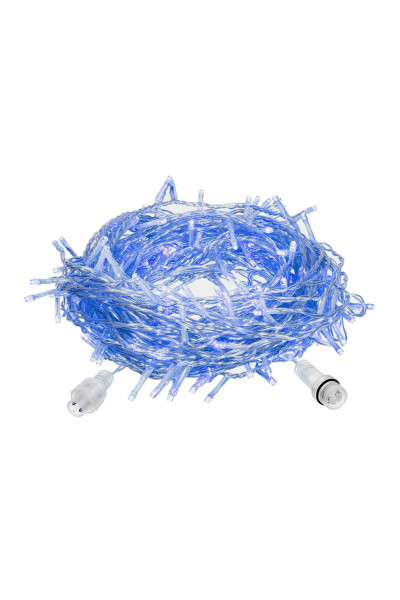 Уличная светодиодная гирлянда (синий свет) Vegas Бахрома 64 LED, 12 нитей, 2х1 м, 24V 55014 Уличная светодиодная гирлянда (синий свет) Vegas Бахрома 64 LED, 12 нитей, 2х1 м, 24V 55014
