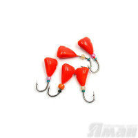 Мормышка литая Яман Дрейссена Бол., 0,4 г, Kumho №25, цвет фц. красный (5 шт.) Я-МР1685