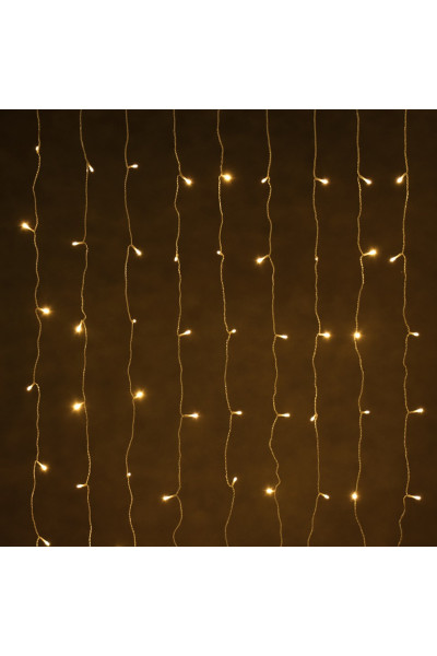Уличная светодиодная гирлянда (теплый свет) Vegas Занавес 200 LED, 20 нитей, 2х2 м, 31V 55145 Уличная светодиодная гирлянда (теплый свет) Vegas Занавес 200 LED, 20 нитей, 2х2 м, 31V 55145