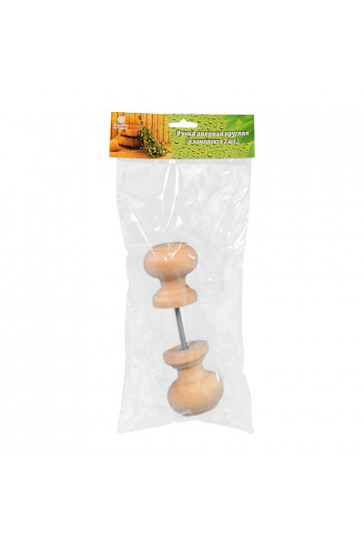 Ручка дверная для бани и сауны Банные Штучки Круглая 2 шт 32108 Ручка дверная для бани и сауны Банные Штучки Круглая 2 шт 32108