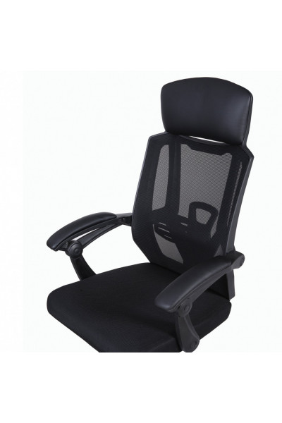 Кресло офисное Brabix Nexus ER-401 сетка/ткань/экокожа, черное 531835 Кресло офисное Brabix Nexus ER-401 сетка/ткань/экокожа, черное 531835