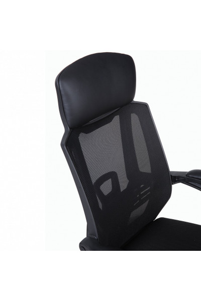 Кресло офисное Brabix Nexus ER-401 сетка/ткань/экокожа, черное 531835 Кресло офисное Brabix Nexus ER-401 сетка/ткань/экокожа, черное 531835