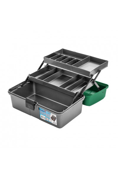 Ящик для инструментов Helios двухполочный зеленый Ящик для инструментов Helios двухполочный зеленый