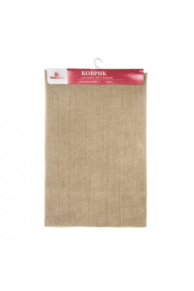 Коврик для ванной Vortex Spa 58х90 см бежевый 24129 Коврик для ванной Vortex Spa 58х90 см бежевый 24129