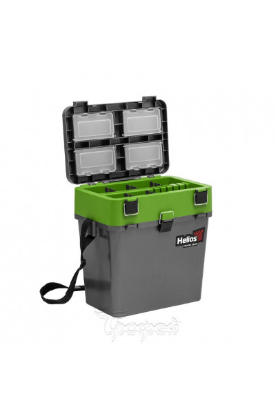 Ящик рыболовный зимний Helios двухсекционный 19л серый/салатовый (HS-IB-19-GG) Ящик рыболовный зимний Helios двухсекционный 19л серый/салатовый (HS-IB-19-GG)