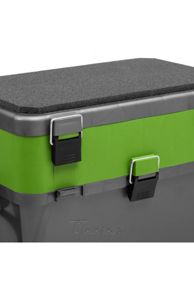 Ящик рыболовный зимний Helios двухсекционный 19л серый/салатовый (HS-IB-19-GG) Ящик рыболовный зимний Helios двухсекционный 19л серый/салатовый (HS-IB-19-GG)