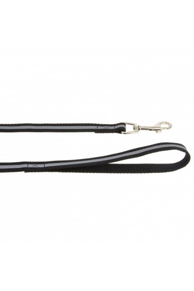 Поводок светоотражающий нейлоновый Каскад 2,5 см, длина 1,8 м, черный