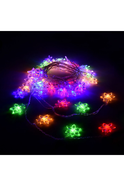 Светодиодная гирлянда для дома (мультиколор) Vegas Цветочки 80 LED, 10 м, 220V 55084 Светодиодная гирлянда для дома (мультиколор) Vegas Цветочки 80 LED, 10 м, 220V 55084