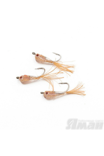 Мормышка Яман Малек пыздрик с ушком, L-15 мм, 0,2 г, Kumho №10, цвет оранжевый (3 шт.) Я-МР1905