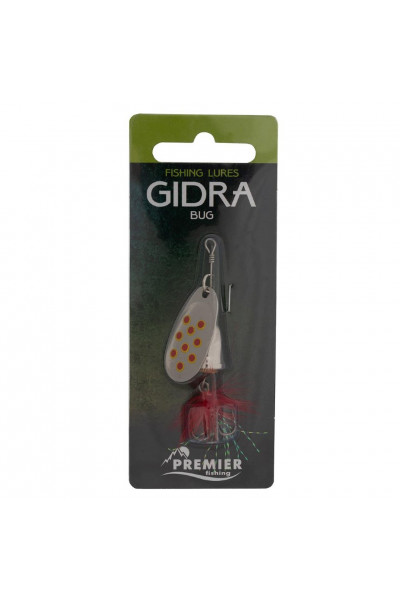 Блесна Premier Fishing Gidra Bug Black №5, 15г. NI с мухой PR-SPRH12B-5NI-B Блесна Premier Fishing Gidra Bug Black №5, 15г. NI с мухой PR-SPRH12B-5NI-B