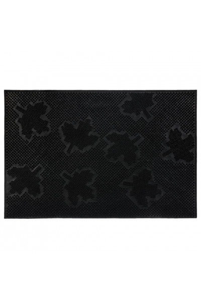 Коврик резиновый придверный Vortex Клен 40х60 см черный 22463 Коврик резиновый придверный Vortex Клен 40х60 см черный 22463