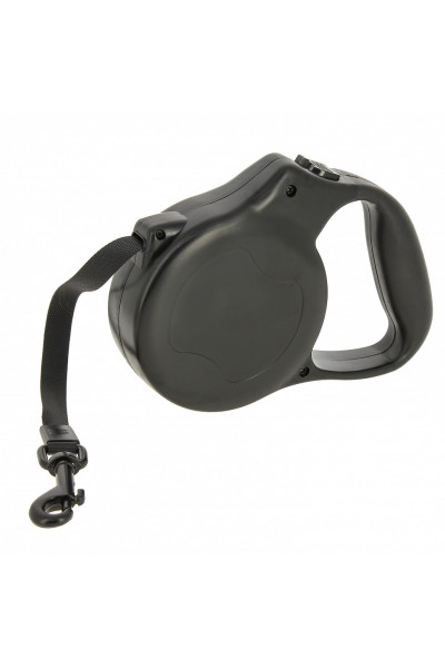 Поводок рулетка Каскад лента 5 м, 50 кг, черный