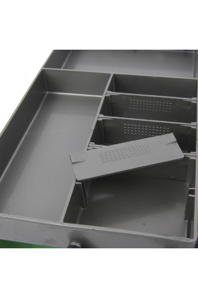 Ящик рыболова Helios двухполочный зеленый