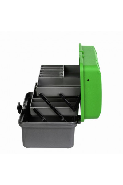 Ящик рыболова Helios двухполочный зеленый