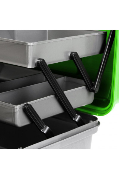 Ящик рыболова Helios двухполочный зеленый