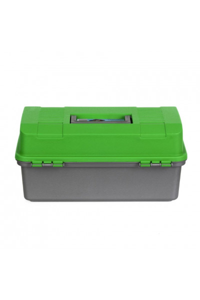 Ящик рыболова Helios двухполочный зеленый
