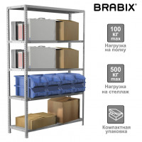 Стеллаж металлический Brabix MS KD-200/60-5 (S240BR246502)