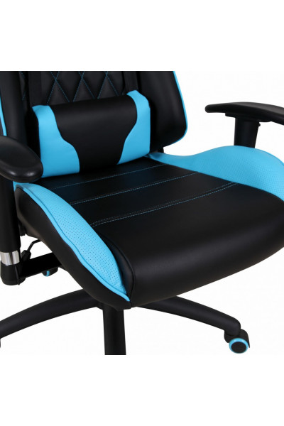 Кресло компьютерное Brabix GT Master GM-110 экокожа, черно-голубое 531928 Кресло компьютерное Brabix GT Master GM-110 экокожа, черно-голубое 531928